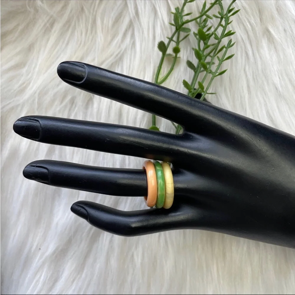 Vintage Lucite Stack Rings